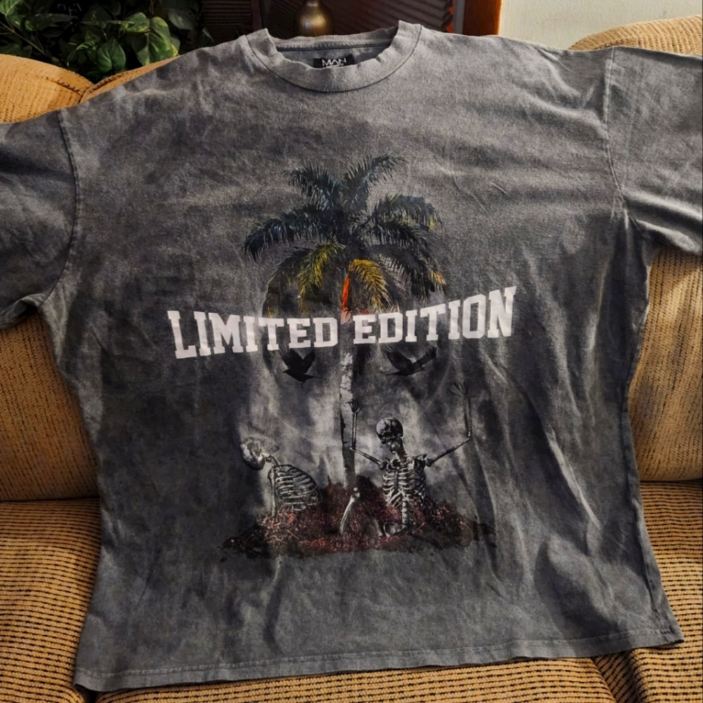 BoohooMAN oversized T-shirt, XL, gray